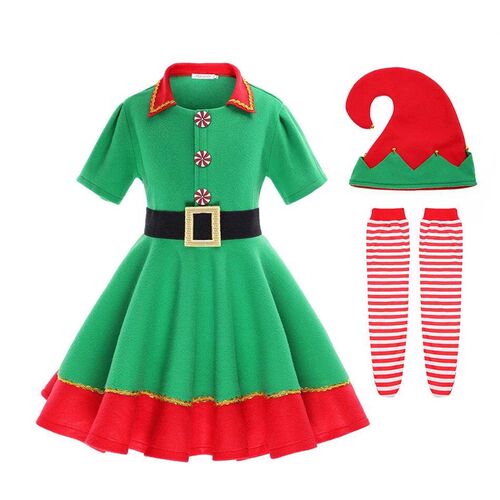 New Year Kids Santa Claus Children Red Xmas Clothes Party