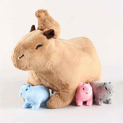 Kawaii Simulation Capybara Stuffed Animal-13.38 Mommy Stuf