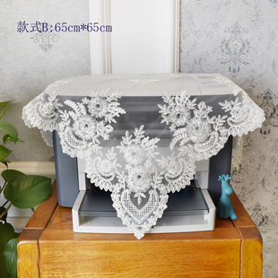 打印机罩蕾丝多用盖巾微波炉烤箱台灯床头柜盖布欧式蕾丝小方巾