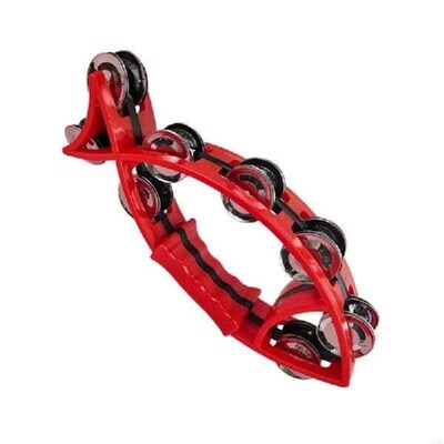 242F Musical Tambourine Double Row Tambourines Fish Shaped