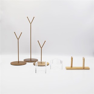 Fn风度扇架扇子摆件装饰物抖音压克力中式现代创意金属立体高低