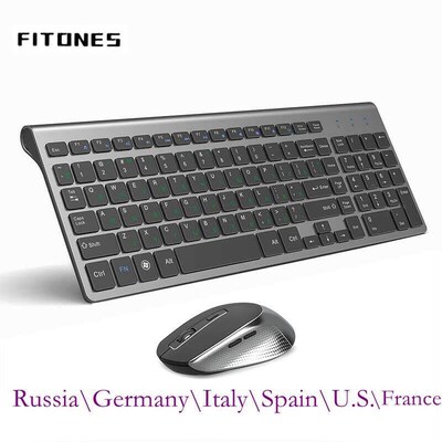 Russian Spain USA French Ltalian German UK layout Wireless K