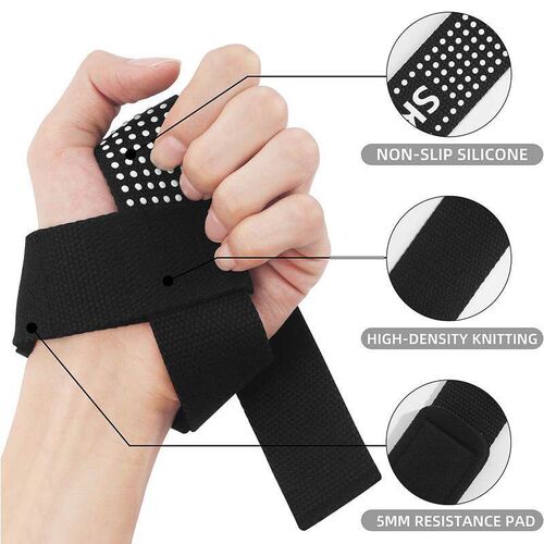 Padded Wrist Wraps Lifting Straps Weightlifting Gloves GYM
