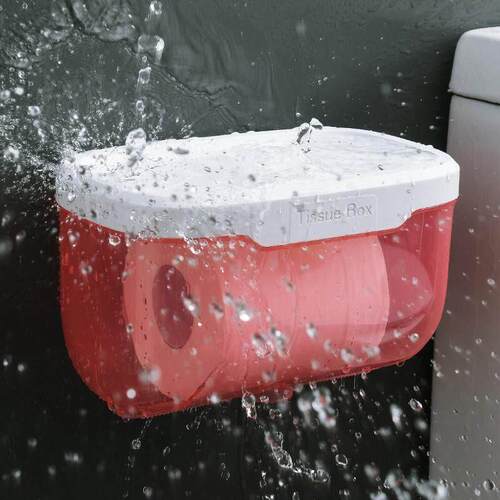 Toilet Paper Holder Wall Mounted Tube Tray Tissue Box Shelf