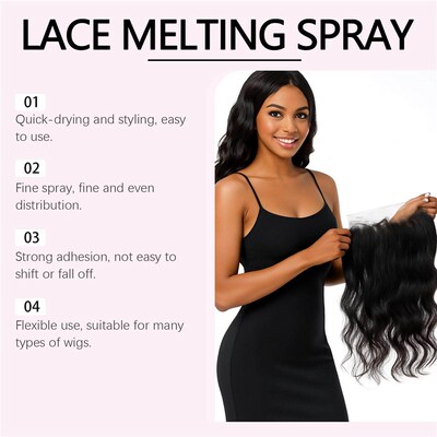 HOEGOA Wig Adhesive Spray, Lace Wig Setting Invisible Bondin