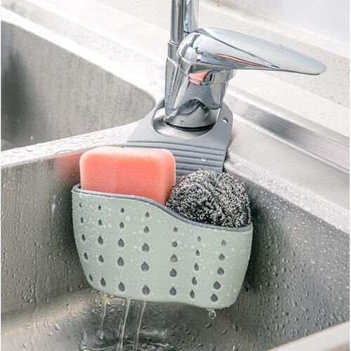 Kitchen Sink Draining Bag and Organizer, Sponge Holder and S