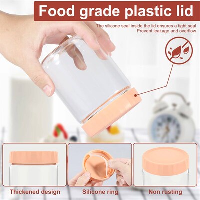 4/8Pcs Overnight Oats Container Moisture Resistant Sealable