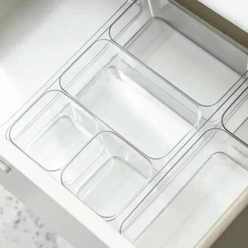 Transparent Box Storage Organizer Desk Plastic Storage Box C