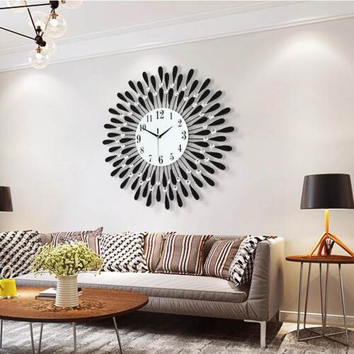 Crystal Sun Modern Style Silent Wall Clock 38X38cm,  New Pro