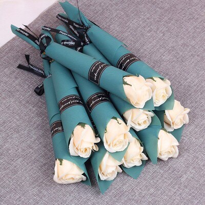 10/5Pcs Soap Rolse Bouquet Valentines Day Gift for Fridend W
