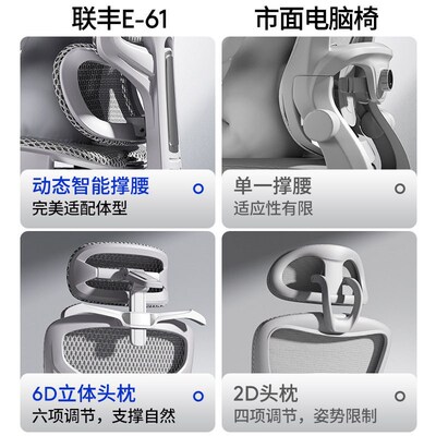 Ergonomic Chair, Comfortable Sedentary Computer Chair, Home