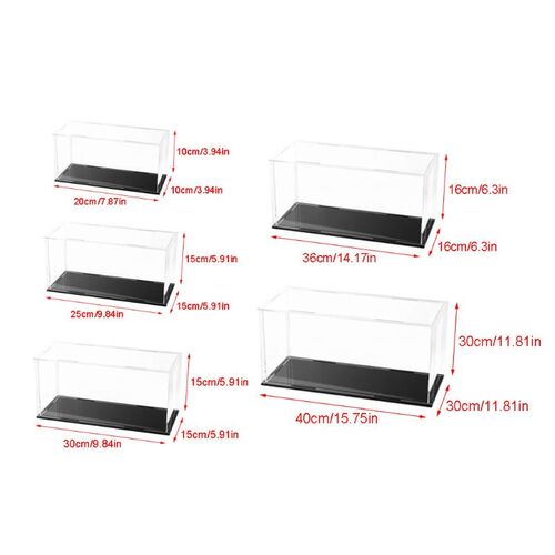 Acrylic Black Base Dustproof Clear Display Show Case for 1/1