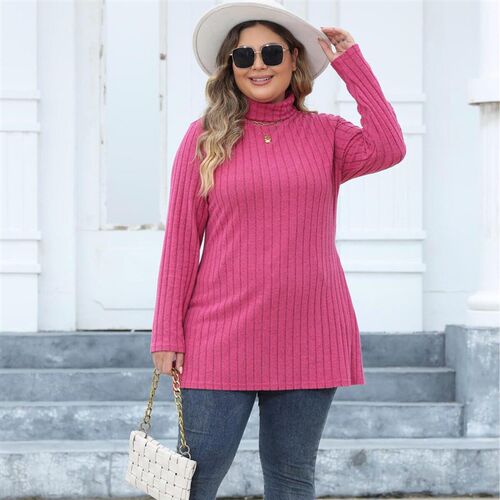 Womens ops With Large Size Womens Turtleneck Slim Base Shi