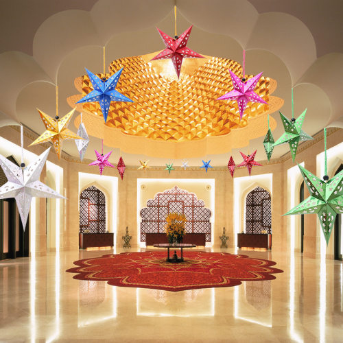 Stereo laser Christmas five-pointed star ceiling decoration