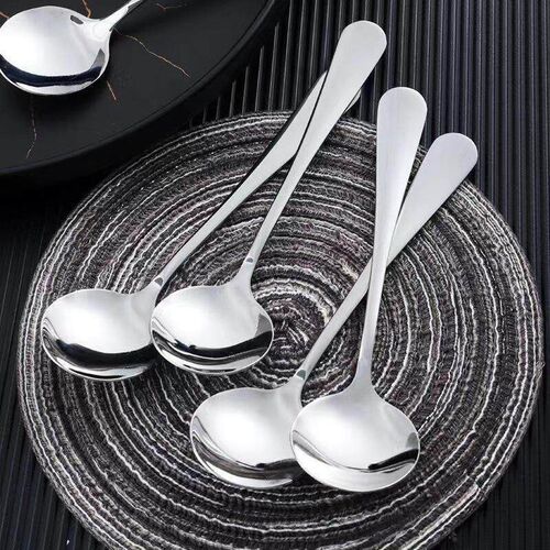 Korean-style long-handled Western dining spoon, butter knife