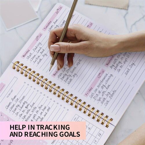 1pc Tree Pattern Spiral Bound Weekly Planner & Notebook & Sc