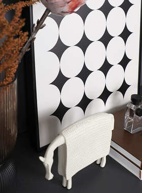 斯宇高级感样板房间客厅玄关书房书桌软装挂画家饰装饰摆件工艺品