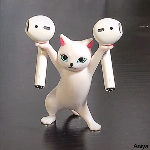 5pcs Set Funny Cat Pen Holder Toy Hold Everything Cat Earpho