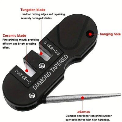Portable Tungsten Ceramic Carbide Knife Whetstone Sharpener