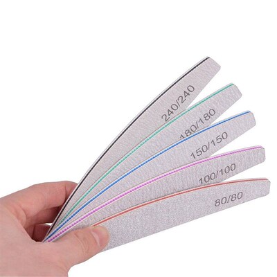 5/10Pcs Professional Nail File 100/180 Sandpaper Strong Thic