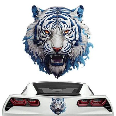 Car Styling Funny Warning Wild Nature Cruel Angry Tiger