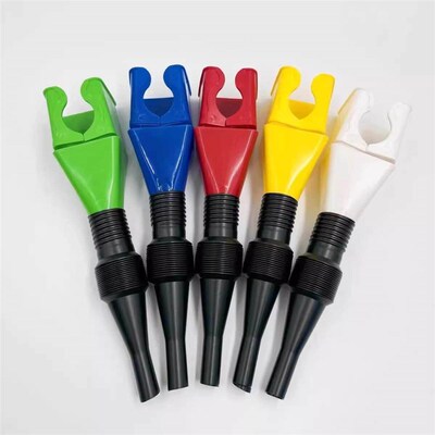 A convenient, hands-free oil funnel with a square, thickened