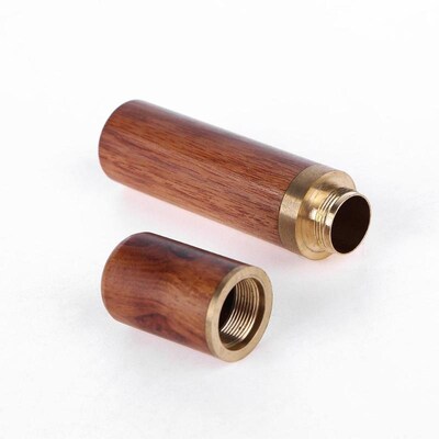 Hand Sewing Needles Wood Box Embroidery Mending Holder Bottl