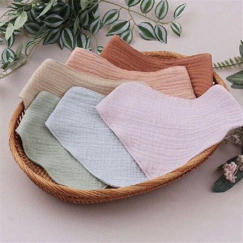 3Pcs Baby Bibs Cotton Newborn Button Soft for Triangle