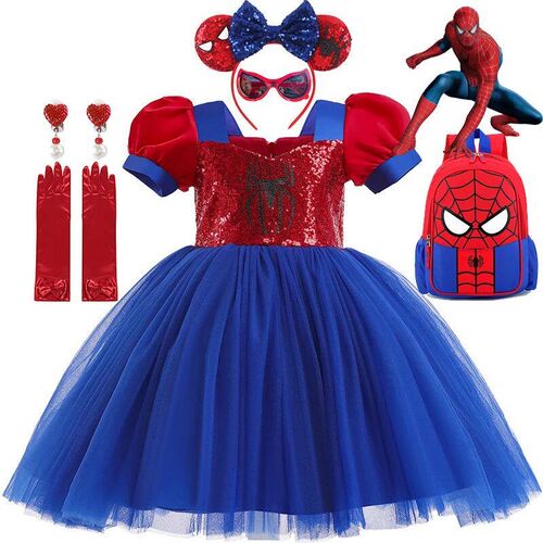 Spiderman Cosplay Costumes Princess Dress For Girls