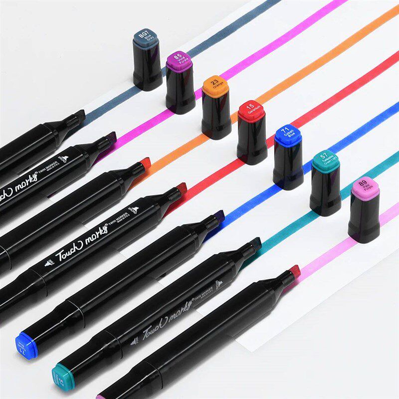 30/40/60/80 Markers Set Manga Drawing Markers Pen Alcohol Ba图片