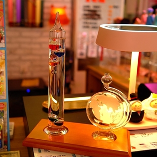 创意家居装饰复古伽利略玻璃温度计新年小礼活动礼品书架摆设教学