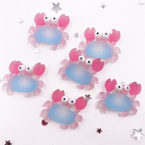 10pcs Colorful Resin Fish Crab Seahorse Squid Styles Ocean A