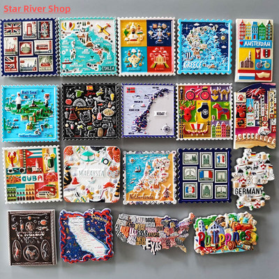 World Tourism Fridge Magnets Japan USA Australia Philippines