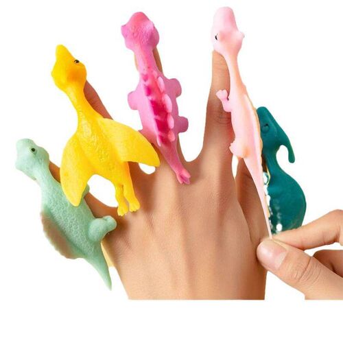 Elastic Dinosaur and Chicken Flinger Toy, Stress-Relief Squi