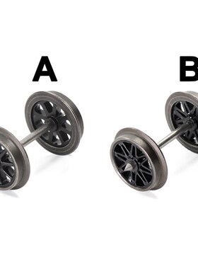 12pcs HO Scale 1:87 36 Metal Spoked Wheels for Model Train