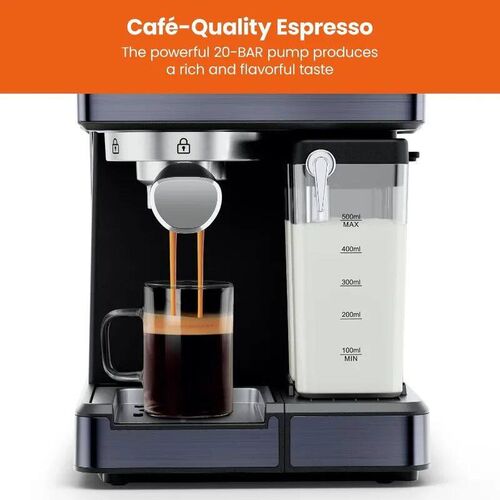 Chefman 6-in-1 Espresso Machine with Steamer, Automatic One-