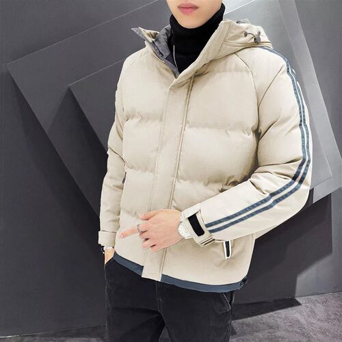 Binjie Autumn and Winter Mens Plus Size Cotton Coat Casual