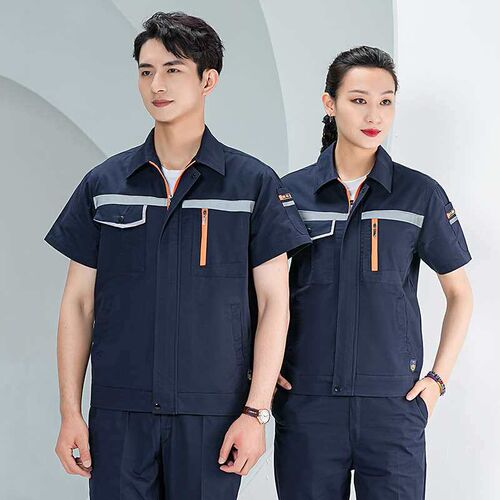 Summer Short-sleeved Work Clothes Suit Mens Wear-resistant