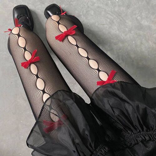 New Sweet Cute Women Bow Tights Stockings Japanese Style Lol