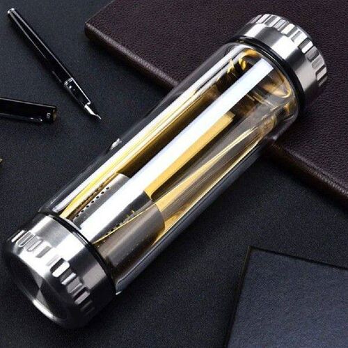 300/400ML Tea Water Bottle Portable Glass Double Wall Tea
