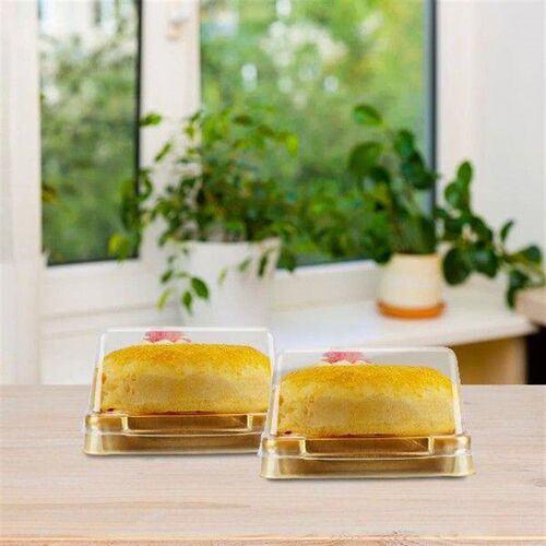 100 Pcs Cake Box Packing Cakes Paper Cups with Lids Plastic