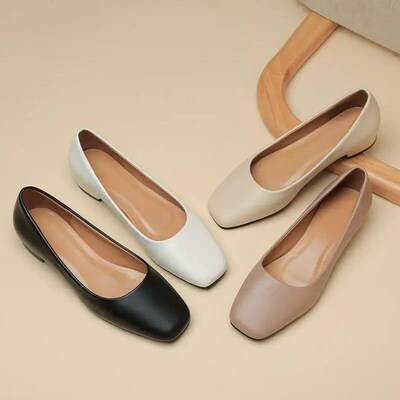 2024 Spring Women Flat Shoes Casual Low Heels Office Work Sh