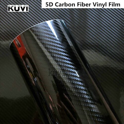 152CM PVC 5D Carbon Fiber Vinyl Foil Film Car Wrap Roll Sti