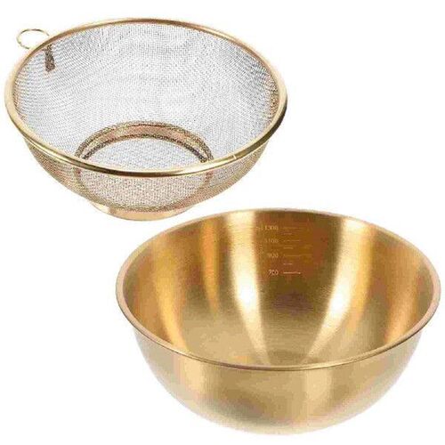 2 Pcs Colander Stainless Steel Drain Basket Kitchen Basin