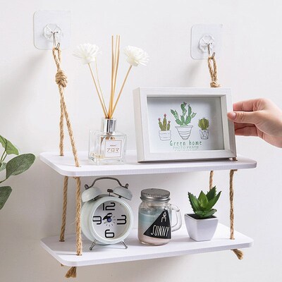 storage shelf rack decorative wall shelves hooks on the wall
