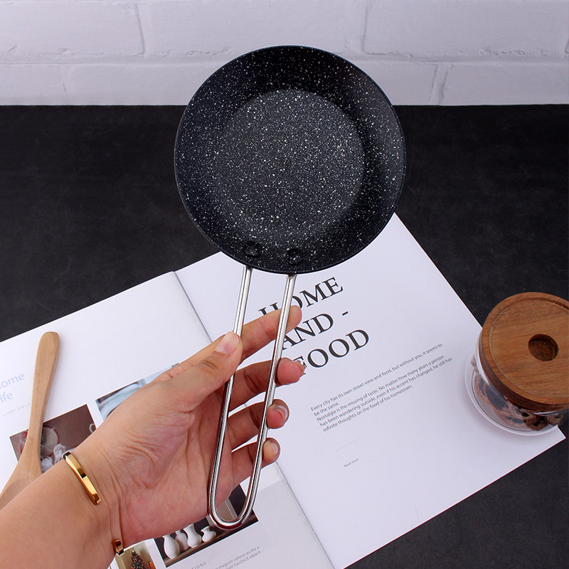 18/10不锈钢加厚麦饭石不粘煎锅煎蛋早餐太阳蛋无油烟小煎锅1cm