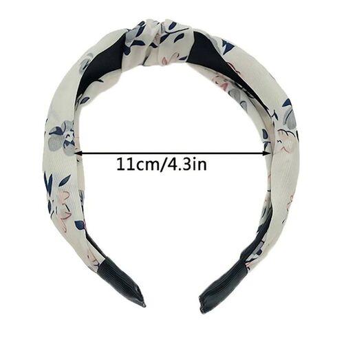 4pcs French Clashing Geometric Hair Bands Wide Edge Fabric K