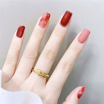 24Pcs Cute Nail Art Full ver Artificial Fake Nails Wearing R