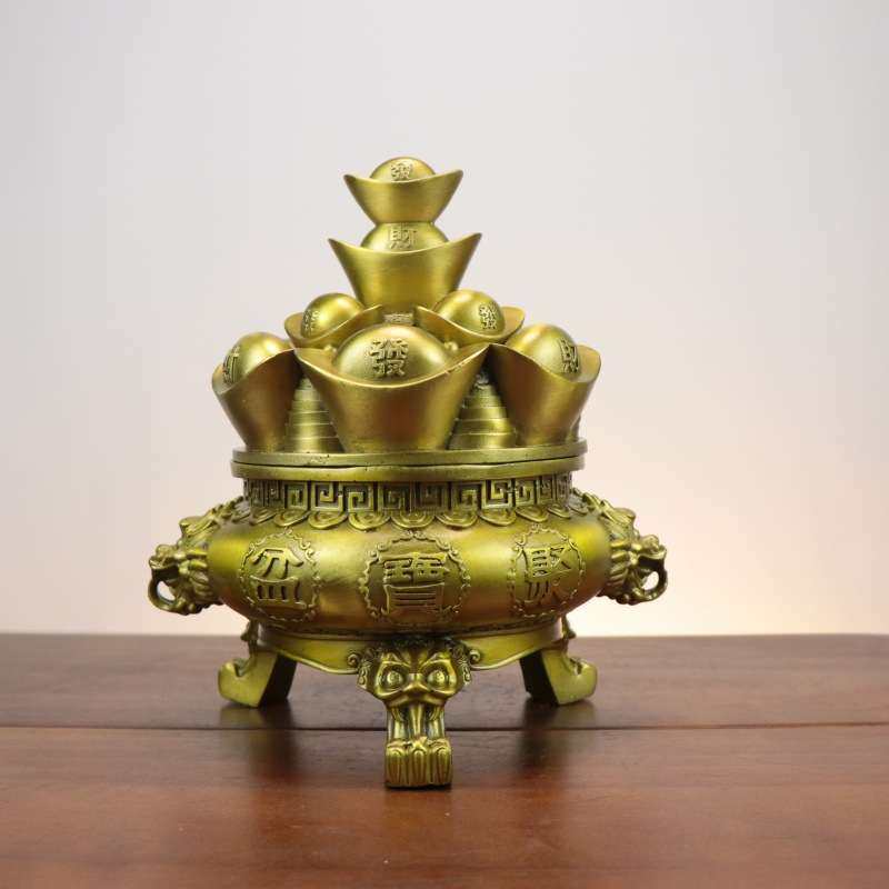 杨铜记 存钱聚宝盆 元宝炉 家居摆件存钱罐工艺品铜摆饰可开盖,3C数码配件,其它配件,淘宝优惠券,粉丝福利购,淘宝优惠卷