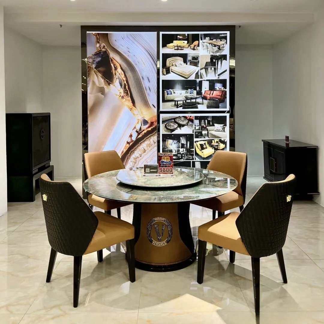 Visionnaire意式天然大理石餐桌椅组合岩板奢人造餐厅设计